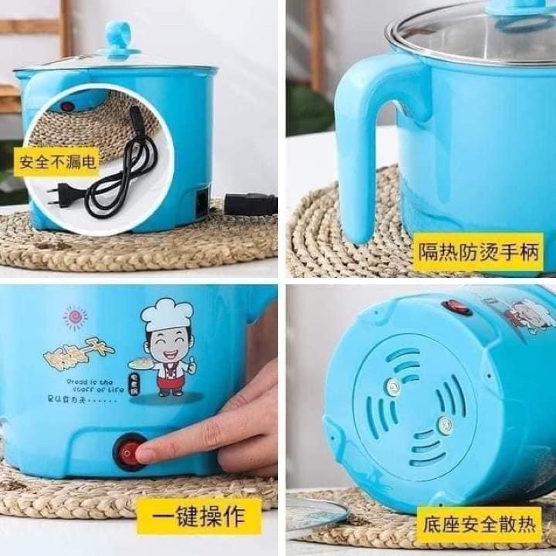 Nồi lẩu điện mini + tặng kèm giá hấp