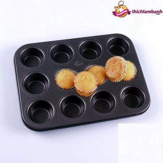 Khuôn cupcake 12 lỗ mini
