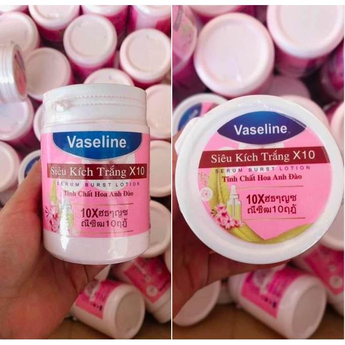 Combo Dưỡng Thể Vaseline Gluta + Kích Trắng Vaseline X10