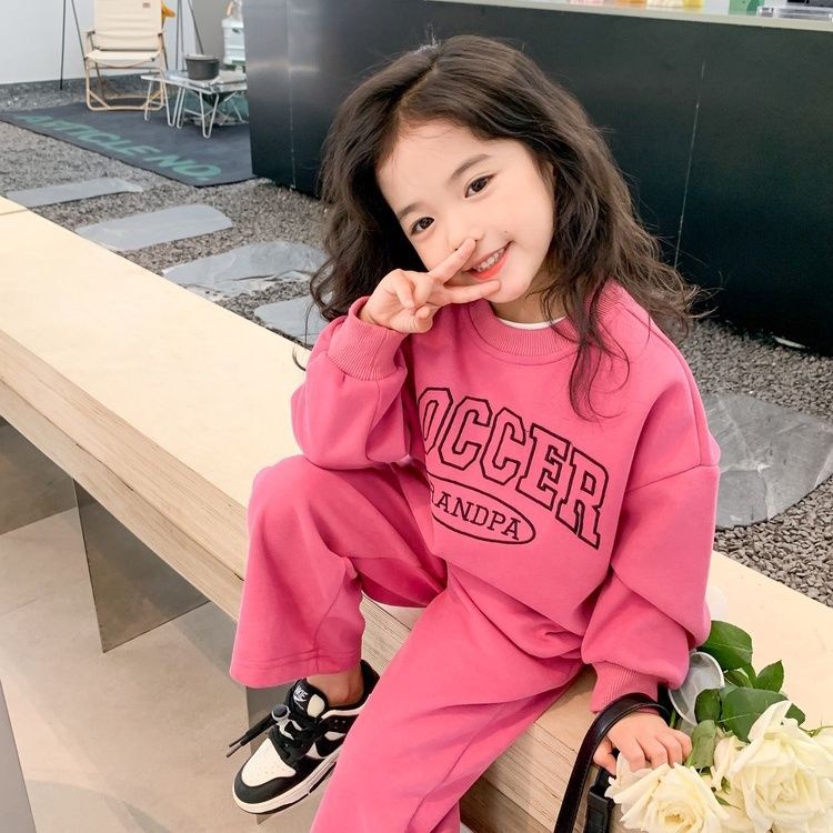 Set Áo Len Dài Tay Cổ Tròn + Quần ống rộng Thiết Kế Mới Thời Trang Dành Cho Mùa Thu Đông