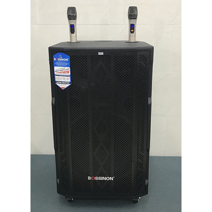 Loa kéo di động, bluetooth Bossinon K4499A bass 4 tấc gỗ công suất lớn