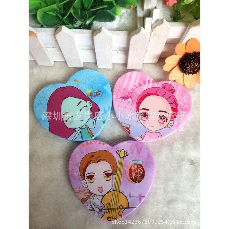 Gương mini trang điểm gấp gọn kèm lược (giao ngẫu nhiên)