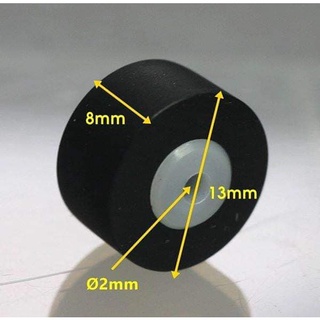 Bánh Tỳ Cho Đài Cassette cỡ 13x8x trục nhỏ 2mm