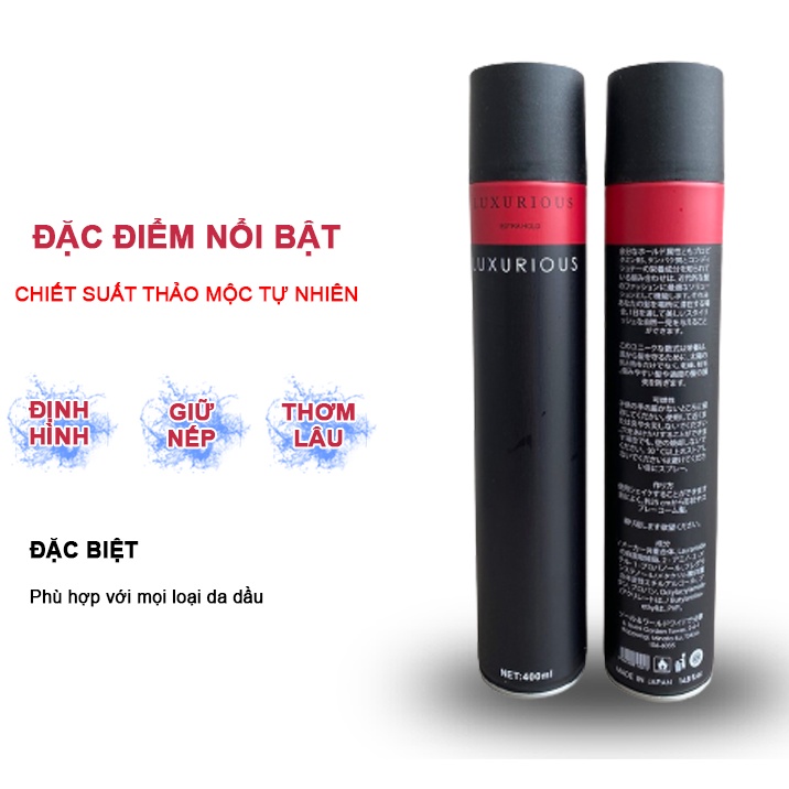 GÔM KEO XỊT TÓC TẠO KIỂU LUXURIOUS nam chính hãng - Giữ nếp, siêu cứng Lamyra