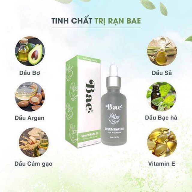 TINH DẦU Trị rạn da sau sinh  bae 50ml