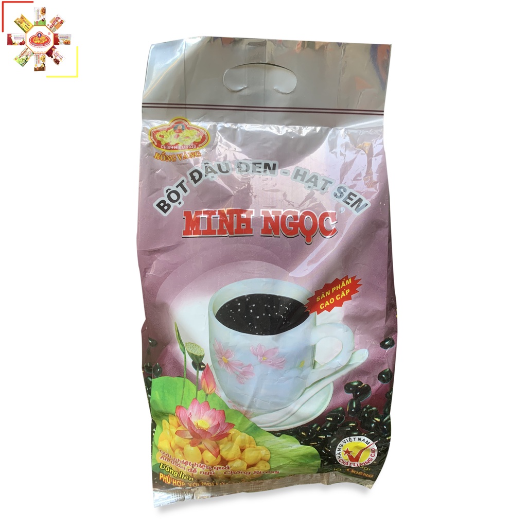 Bột đậu đen hạt sen nguyên chất uống liền có đường Rồng vàng Minh Ngọc 500g