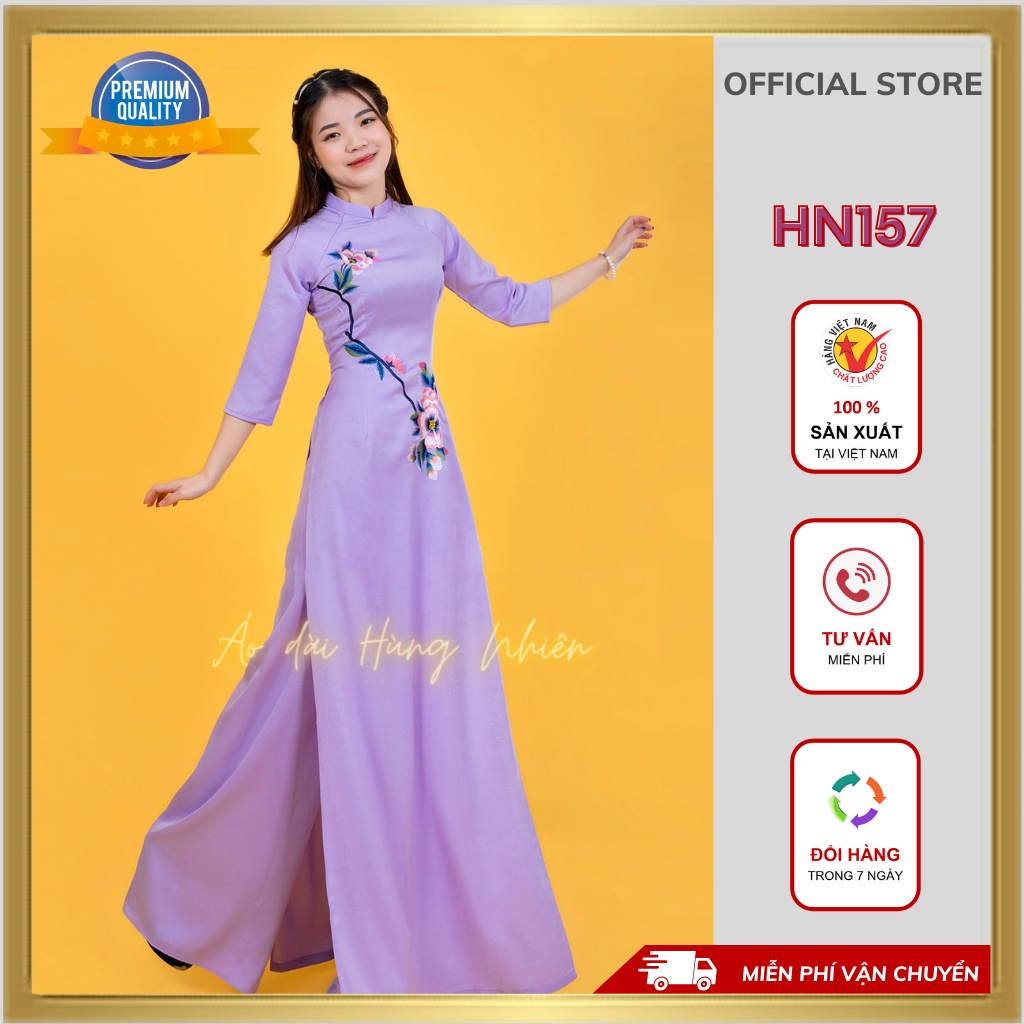 Áo dài chất liệu Lụa Tây thi cao cấp mặc lên lớp, cưới, hỏi, dạ hội, dự tiệc