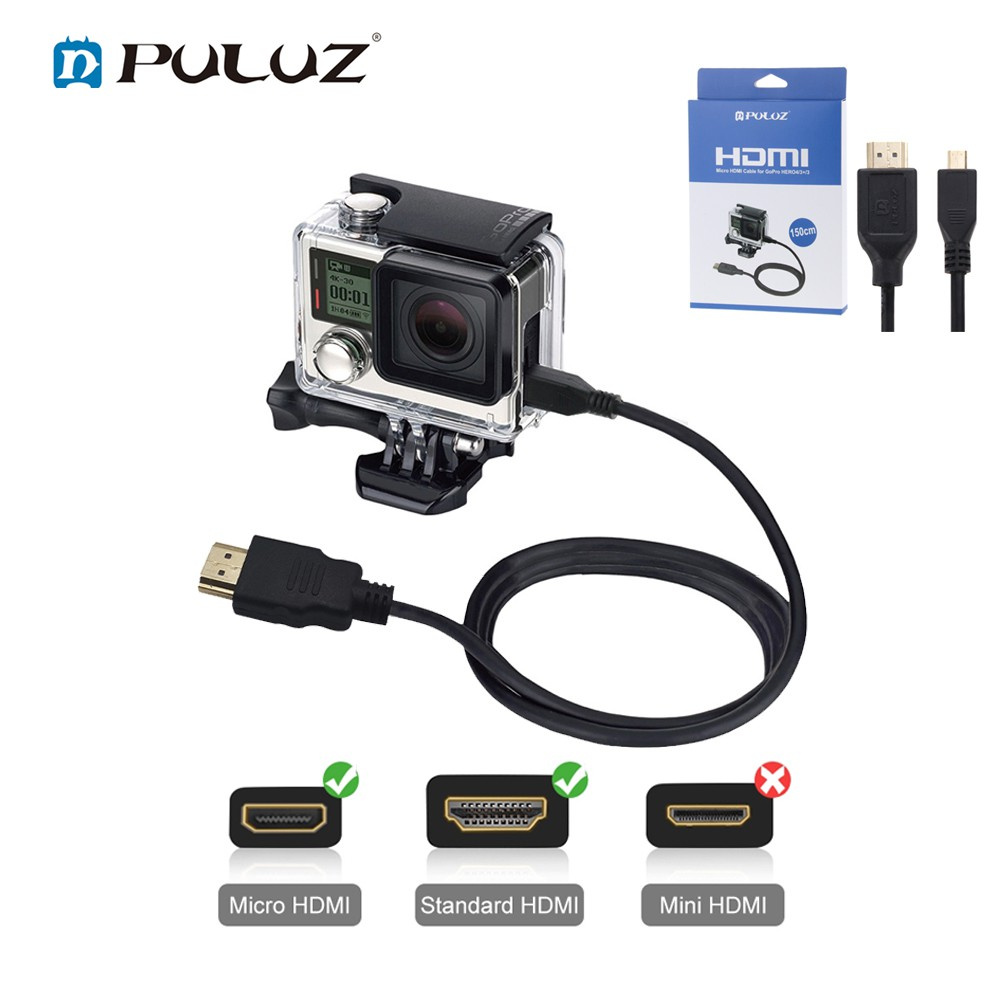 PULUZ Cáp Chuyển Đổi Hình Ảnh 19 Pin Hdmi Sang Micro Cho Panasonic Asus Canon Eos M100 Eos M6 70d 700d Lg Nikon Olympus Acer Htc Sony Fujifilm Nokia Sony Motorola