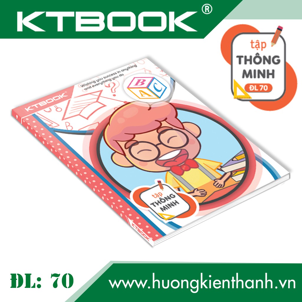 [Mã BMBAU50] Gói 10 cuốn Tập Học Sinh KTBOOK Cao Cấp Thông Minh ABC giấy trắng tốt ĐL 70 - 96 trang