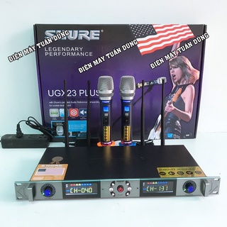 Micro karaoke không dây cao cấp shure ugx 23plus - hàng loại 1 new 2021