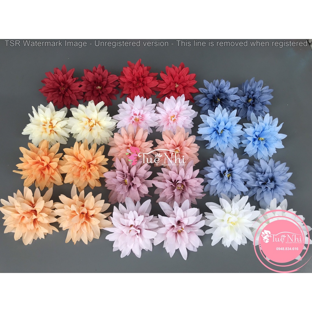 Combo 10 Đầu Bông Hoa Cúc Phale Sang Trọng Tinh Tế , Size 10-11cm, Phù Hợp Làm Oản Trang Trí Tết _ HOA GIẢ, HOA LỤA