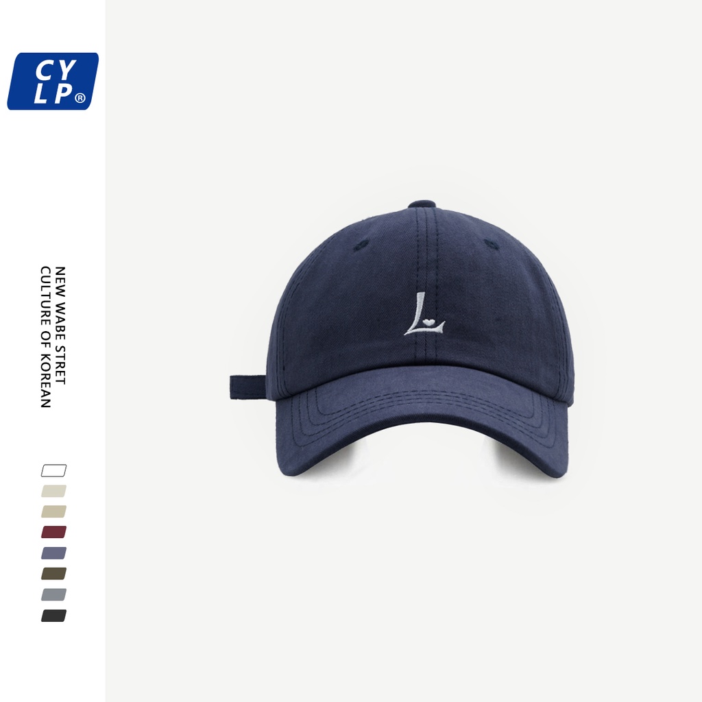 Mũ Lưỡi Trai Mềm Thêu Chữ L Phong Cách Đường Phố Hàn Quốc