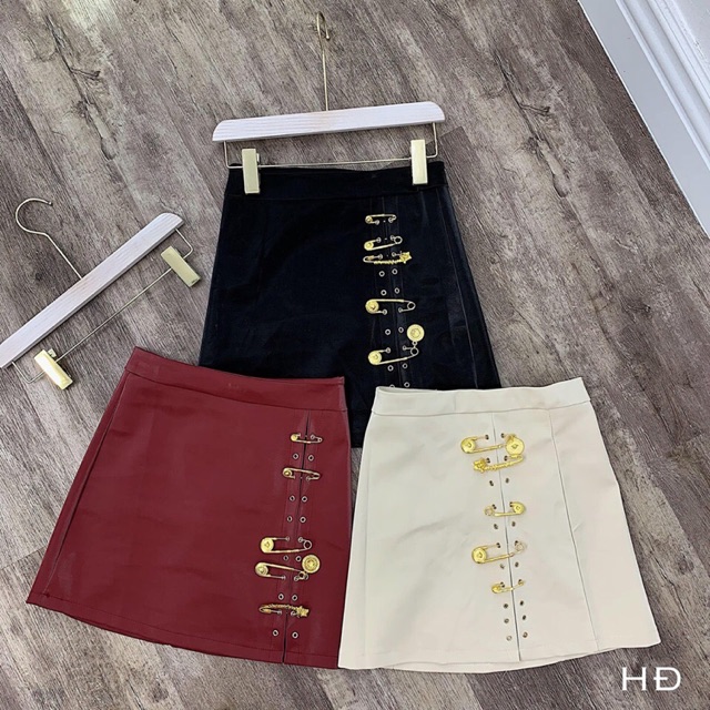 Chân váy da gim băng