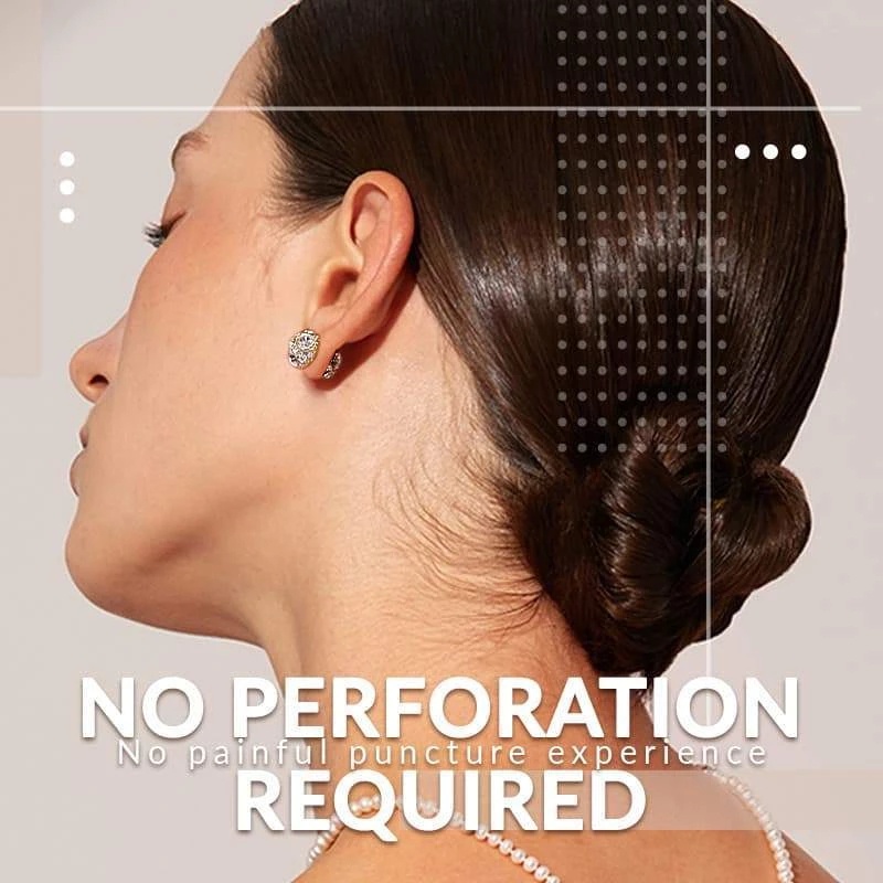 1 Đôi Khuyên Tai Nam Châm Đính Đá Pha Lê Thanh Lịch Không Cần Xỏ Khuyên Dành Cho Nữ