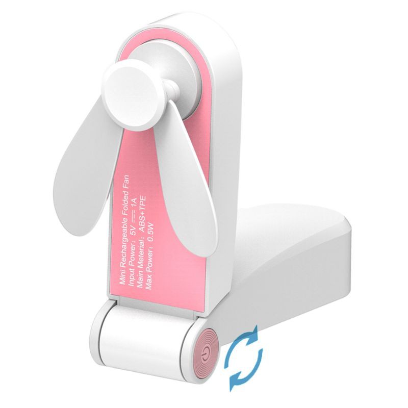 SEL❤Mini Portable USB Charging Fan Small Handheld Pocket Folding Fan Cooler for Home Office