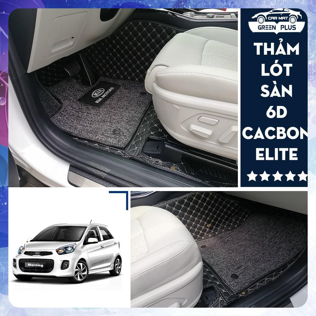 Thảm lót sàn ô tô 5D,6D cao cấp Cacbon Elite Kia Morning 2013-2019