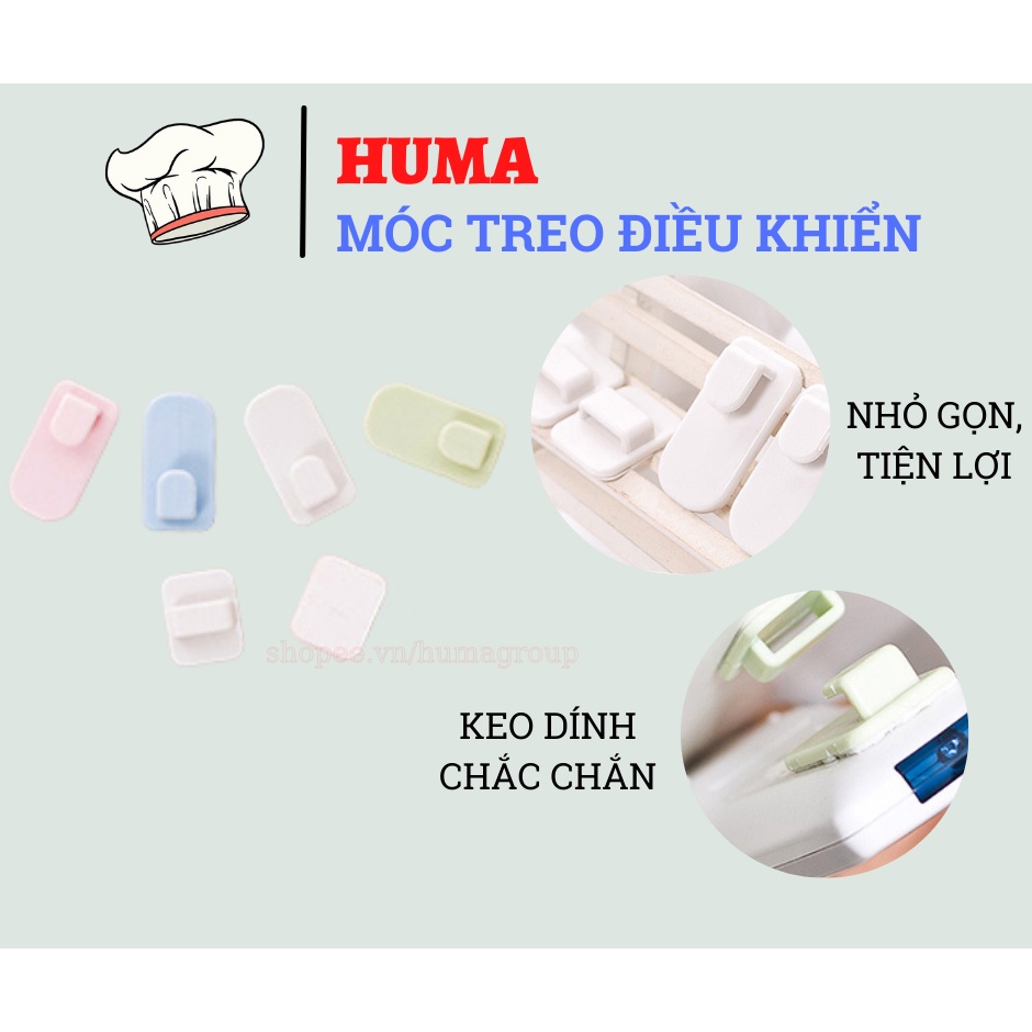Vỉ 2 Móc Dán Tường Treo Điều Khiển Bằng Nhựa Tiện Lợi