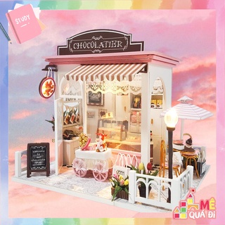 Mô hình nhà gỗ diy - cửa hàng chocolate tự lắp ráp
