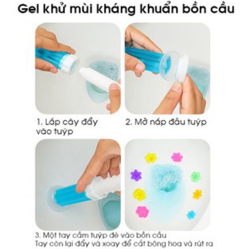 Gel thơm diệt khuẩn khử trùng , khử mùi bồn cầu dạng thạch 6 mùi