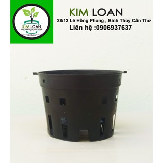 Combo 10 chậu lan nhựa đen phi 18 18x13cm
