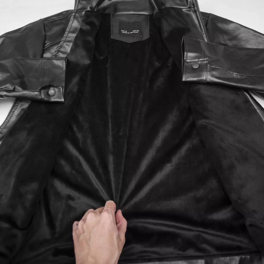 Áo khoác da 2 lớp cao cấp HCMfashion lớp da ngoài/lớp lót lông ấm áp - akd628 ⚡HÀNG SẴN