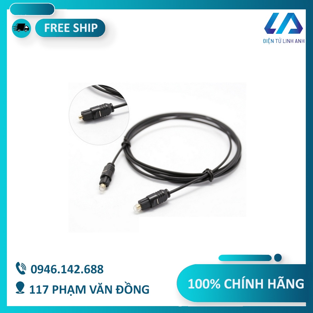 Dây cáp quang kết nối với các thiết bị âm thanh sang tivi