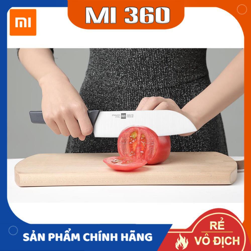 Bộ Dao Làm Bếp 6 Món Xiaomi HUOHOU Bằng Thép Không Gỉ - Gồm 4 dao, 1 kéo, 1 giá đỡ dao - Mi 360