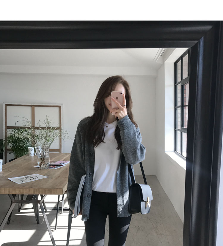 Áo Khoác Cardigan Bằng Len Dệt Kim Dáng Rộng Phong Cách Harajuku Dành Cho Nữ | BigBuy360 - bigbuy360.vn