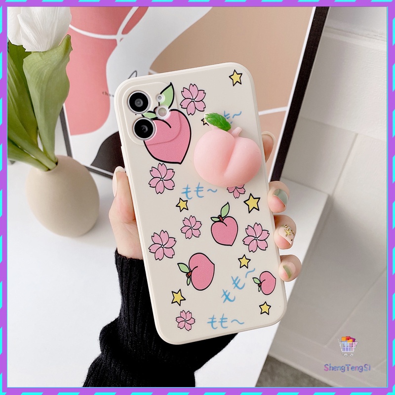 3D Unzip Peach Liquid Silicone Rubik's Cube Phone Caing for Huawei P30 P30Pro P40 P40Pro Huawei Nova 5 5i 5i P 6 4G 6 5G 7 8 7SE 7P 8SE 8Pro Huawei Mate 30 30Pro 40 40Pro Case Cover with Camera Protection