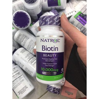 NATROL BIOTIN 10.000MG HỖ TRỢ MỌC TÓC, MÓNG KHỎE