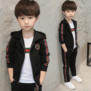 Set 3 thể thao sọc tay Gucci