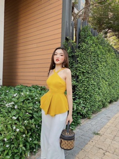 set áo yếm quần ống rộng