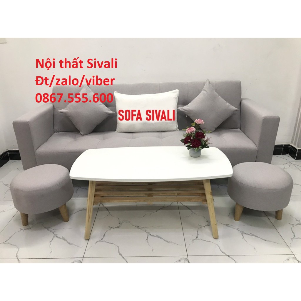 Bộ ghế dài sofa bed tay vịn phòng khách sopha sivali salon