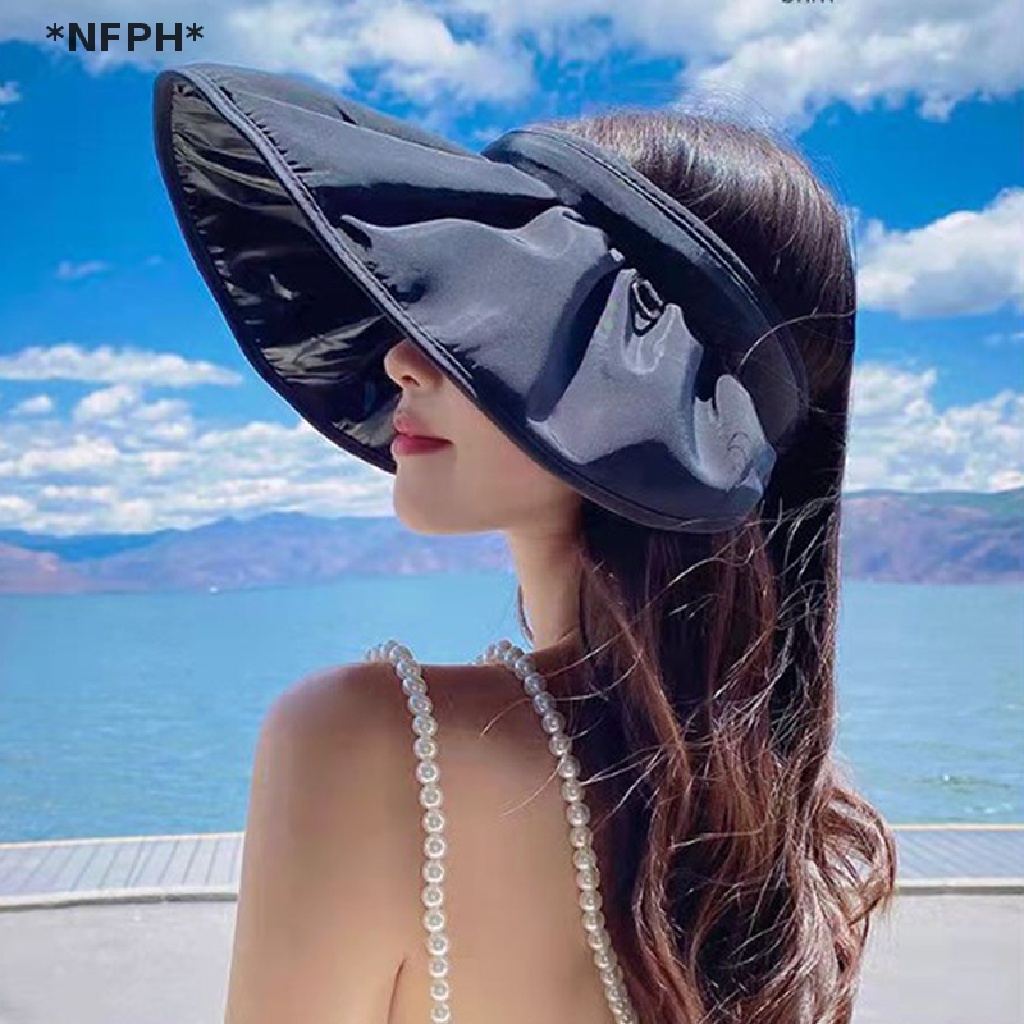 Nón Lưỡi Trai Hở Chóp Che Nắng Kèm Băng Đô Hình Vỏ Sò Cho Nữ