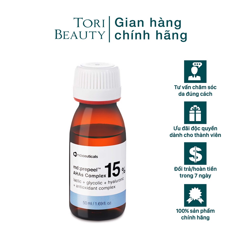 Peel Căng Bóng Trắng Sáng MD Ceuticals AHAs Complex 15%