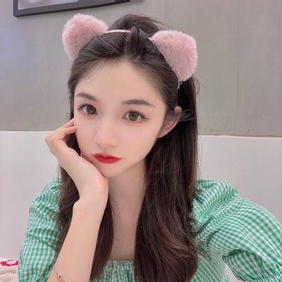 Bờm cài tóc hình thú tai mèo cute phong cách ulzzang Hàn Quốc vải bông Tom House BTO 03