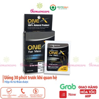 One X for Men - hỗ trợ bổ thận tráng dương, tăng cường sinh lý nam - Hộp 4 viên