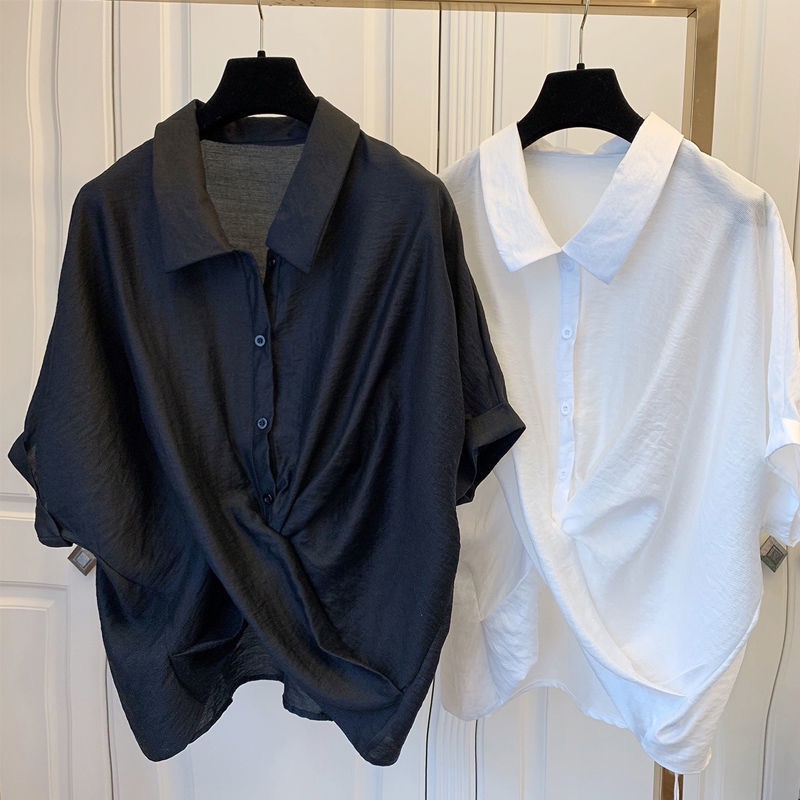 Áo Kiểu Dáng Rộng Thiết Kế Không Đồng Đều Thời Trang Mùa Hè Hàn Quốc Mới size s 2022 Cho Nữ