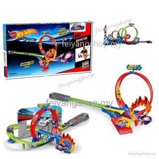 HOT WHEELS Đường Quay 2X360 Độ Cho Bánh Xe Hơi