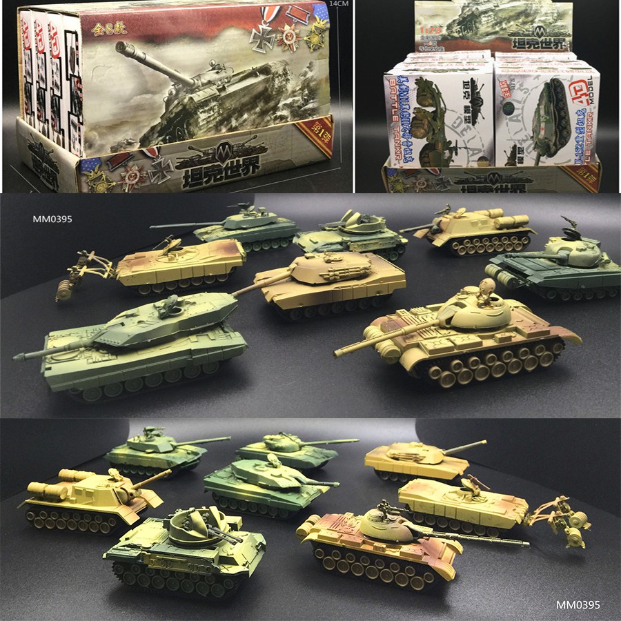 Mô hình xe tăng quân sự M1A2, T72M1, Leopard 2A5, T-55A, Type 98, Mô hình xe tank nhựa lắp ráp 4D tỷ lệ 1: 72