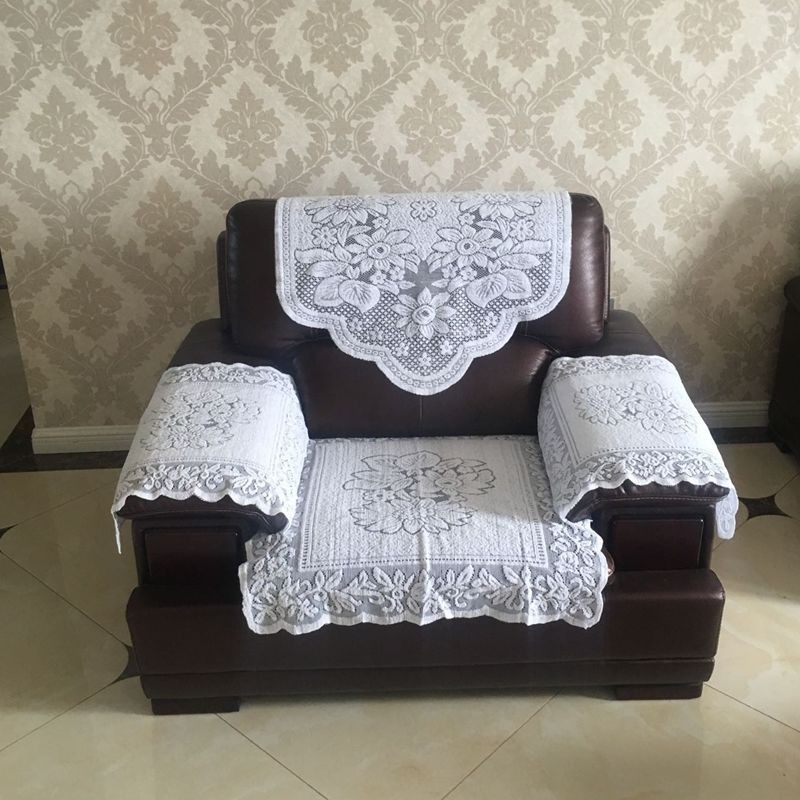 Khăn Vải Ren Bọc Ghế Sofa Không Trượt Phong Cách Châu Âu Ốp