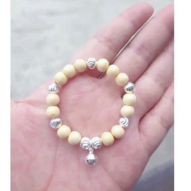 Vòng dâu tằm mix chuông bạc và bi bạc cho bé trai. D1. Ánh Dương Shop
