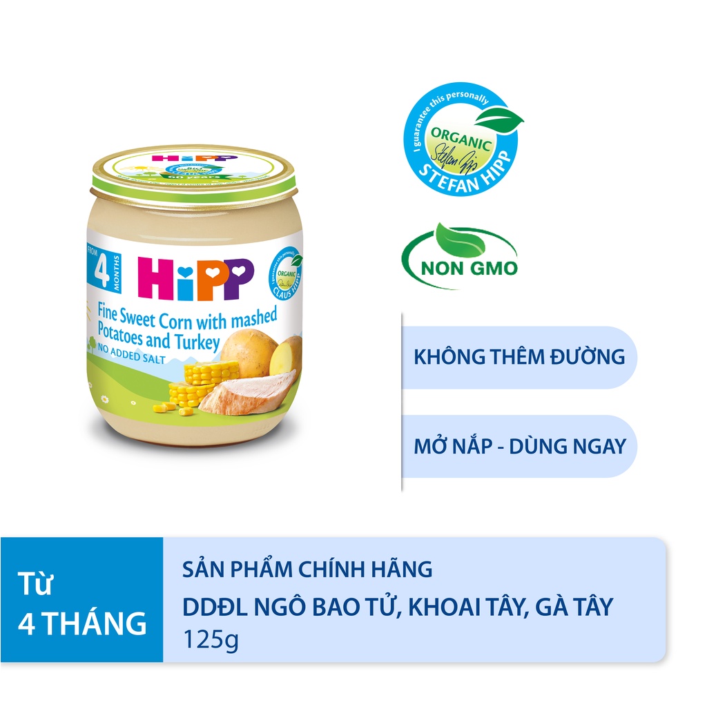 Combo ăn dặm HiPP Organic số 6: Dành cho bé ngủ sâu giấc - Nhập khẩu châu Âu