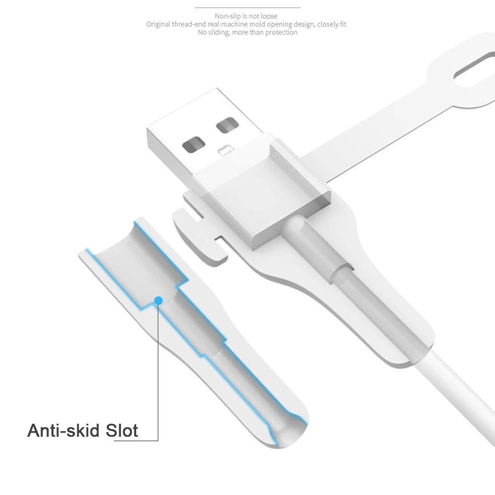 Phụ kiện bảo vệ dây cáp điện thoại chống đứt bằng silicon