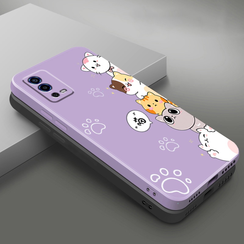 Ốp lưng OPPO A55 4g Ốp Điện Thoại Silicon Mềm Mịn Bảo Vệ Cho OPPO A55 4g DZMM01 viền vuông cute