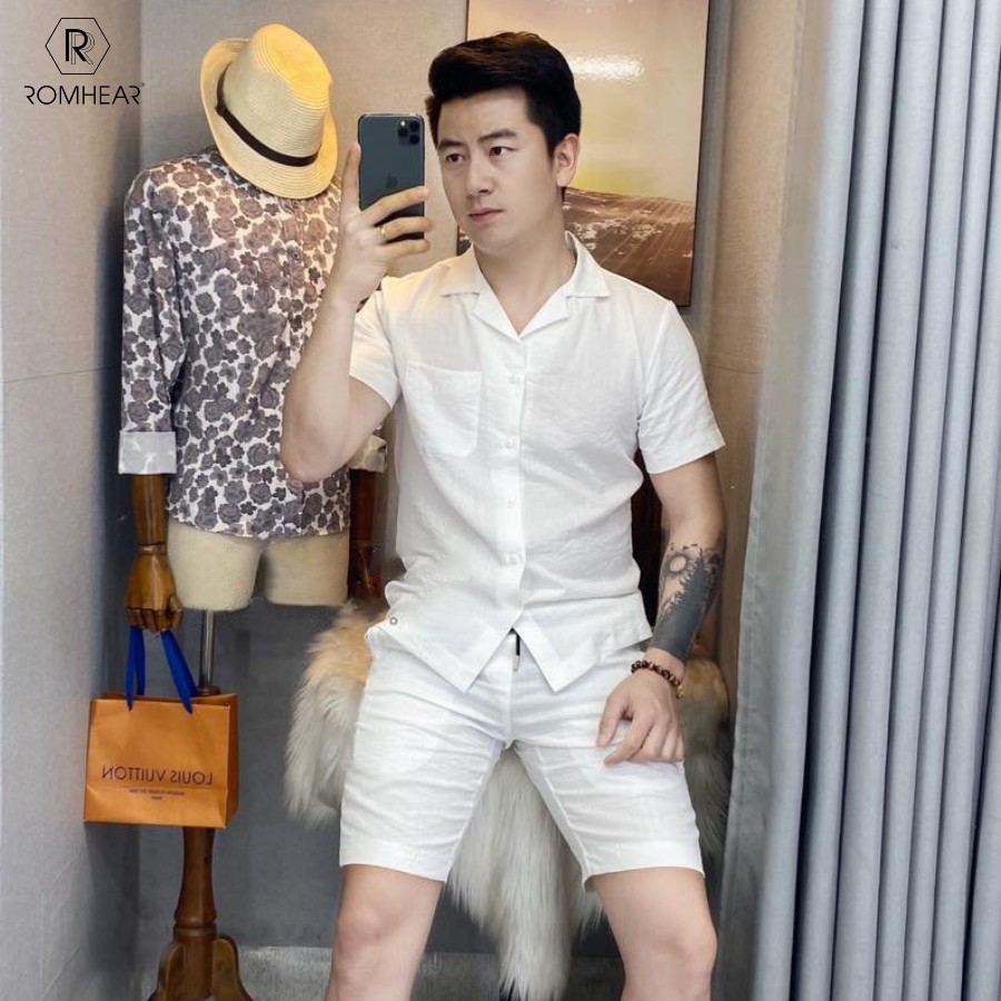 Bộ đũi Sơ Mi cao cấp xuất khẩu, vải chống nhăn thoáng mát, form thời trang phong cách | BigBuy360 - bigbuy360.vn