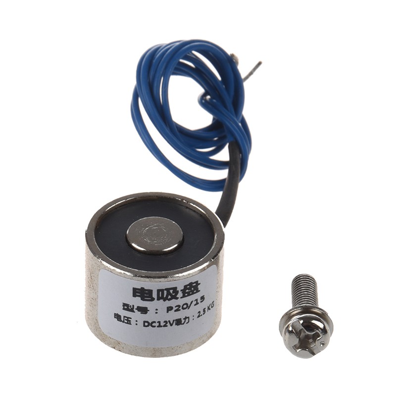 Nam châm điện phát tín hiệu 12V DC 2.5kg 5.5lb 20x15mm tiện dụng bền bỉ chuyên dụng