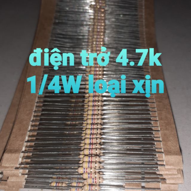 50 điện trở 4.7k 4k7 1/4W xịn