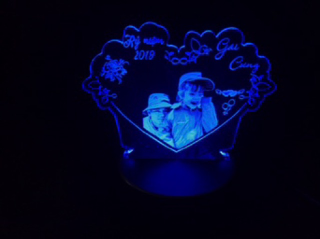 Đèn ngủ led 3d khắc tên hình ảnh theo yêu cầu - Quà tặng con gái cưng
