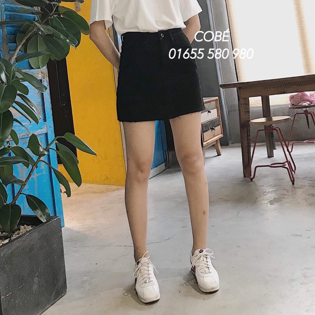 Chân váy đen/trắng Asos form A | BigBuy360 - bigbuy360.vn